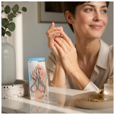 Vitry Ciseaux à Ongles Ambidextre Lames Courbes