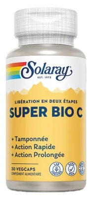 Solaray Super Bio c Tamponnée 500 mg - 30 Caps. Vég.