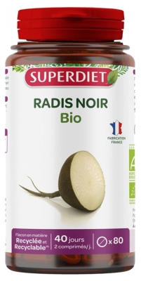 Superdiet Radis Noir Bio - 80 Comprimés
