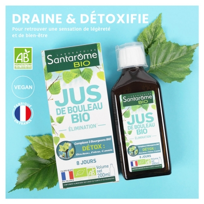Santarome Jus de Bouleau Bio (Flacon 200 Ml)