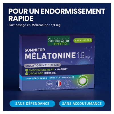 Santarome Somnifor Mélatonine 1,9 mg - 30 Comprimés - Phyto