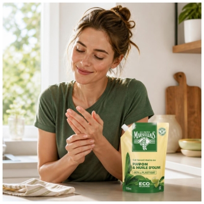 Le Petit Marseillais Gel Lavant Mains au Pur Savon et Huile d'Olive Toutes Peaux Recharge 250 ml 