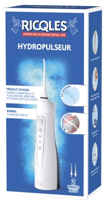 Ricqlès Hydropulseur 1 Unité + 2 Embouts Interchangeables