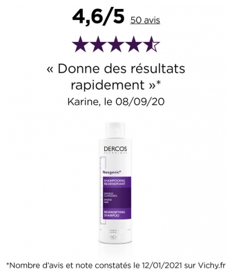 Vichy Dercos Neogenic Shampoing Redensifiant Cheveux Clairsemés 200 ml