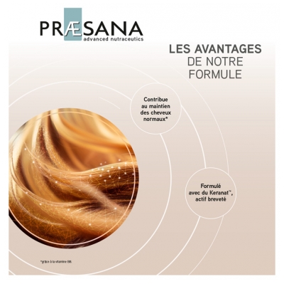 Praesana Cheveux - Brillance et Force Capilaire - 80 Gélules