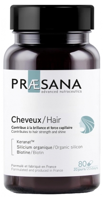 Praesana Cheveux - Brillance et Force Capilaire - 80 Gélules