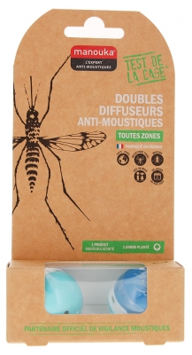 Manouka Doubles Sphères Diffuseurs Anti-Mousitques - Couleur : Bleue