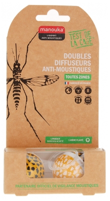 Manouka Doubles Sphères Diffuseurs Anti-Mousitques - Couleur : Panthère