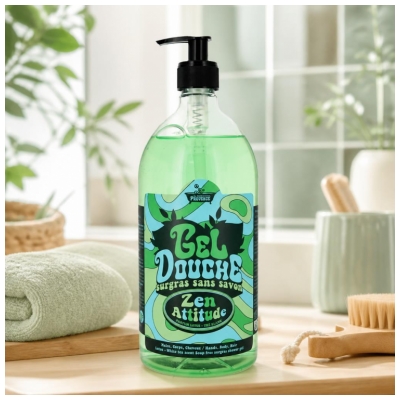 Les Petits Bains de Provence Gel Douche Lotus Thé Blanc Corps et Cheveux 1 L