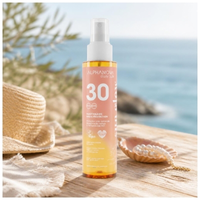 Alphanova Sun Glow Huile Solaire Haute Protection SPF30 125 ml