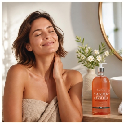 BeauTerra Savon de Marseille Liquide Parfum Fleur d'Oranger 1 L