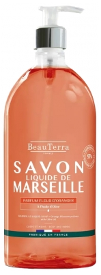 BeauTerra Savon de Marseille Liquide Parfum Fleur d'Oranger 1 L
