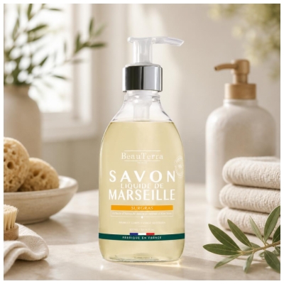 BeauTerra Savon de Marseille Liquide Surgras 300 ml