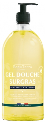 BeauTerra Gel Douche Surgras 3en1 Parfum Fleur de Jasmin 1 L