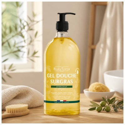 BeauTerra Gel Douche Surgras 3en1 Extra-Doux 1 L 