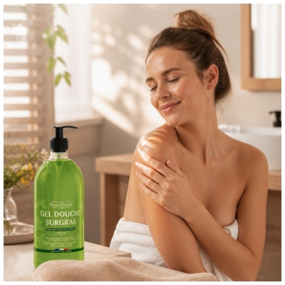 BeauTerra Gel Douche Surgras 3en1 Parfum Verveine-Citron 1 L