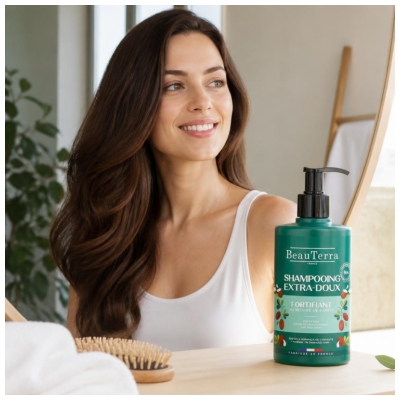 BeauTerra Shampoing Extra-Doux Fortifiant Cheveux Cassants 750 ml
