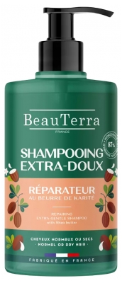 BeauTerra Shampoing Extra-Doux Réparateur Cheveux Secs 750 ml
