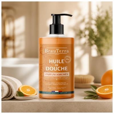 BeauTerra Huile de Douche Parfum Agrumes 750 ml
