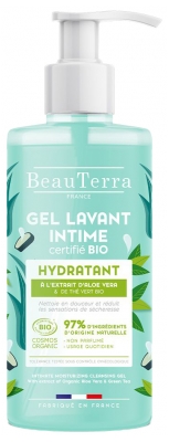 BeauTerra Gel Intime Hydratant Aloe Vera Thé Vert Bio 500 ml