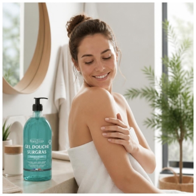 BeauTerra Gel Douche Surgras 3en1 Parfum Aloe Vera 1 L