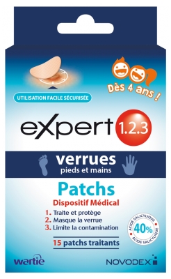 Novodex Expert 123 Verrues Patch 15 Patchs