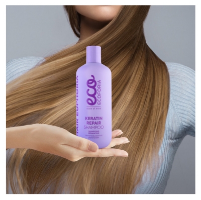Ecoforia Keratin Repair Shampoing Réparateur Kératine 400 ml