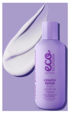 Ecoforia Crème 15En1 Sans Rinçage Réparation Kératine 200 ml