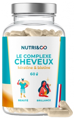 Nutri&Co Complexe Cheveux Kératine & Biotine 60 Gélules