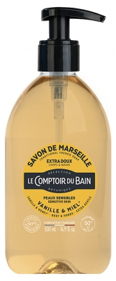 Le Comptoir du Bain Savon de Marseille Vanille Miel Extra Doux 500 ml