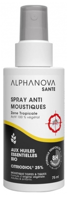 Alphanova Spray Anti-Moustiques Zone Tropicale Santé (75Ml)