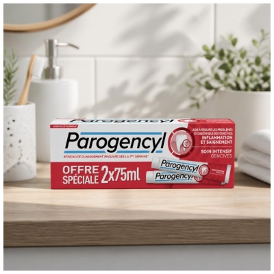 Parogencyl Dentifrice Soin Intensif Gencives Inflammation et Saignement Lot 2 x 75 ml