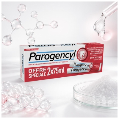 Parogencyl Dentifrice Soin Intensif Gencives Inflammation et Saignement Lot 2 x 75 ml