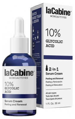laCabine Monoactives 10% Glycolic Acid Solution 2en1 Serum Cream 30 ml