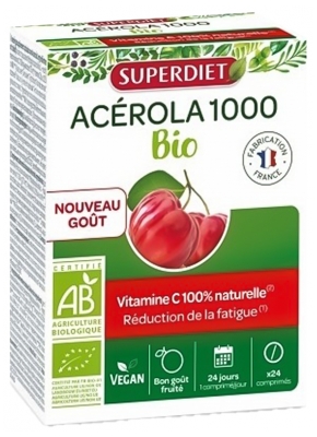 Superdiet Acérola 1000 Bio 24 Comprimés