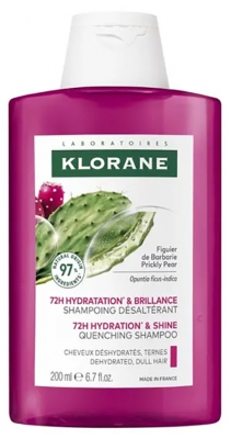 Klorane Figuier de Barbarie - Shampoing Désaltérant Cheveux Déshydratés et Ternes 200 ml