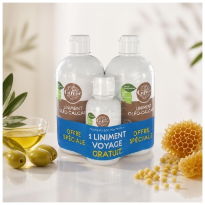 Gifrer Liniment Oléo-Calcaire Lot de 2 X 500 ml + 100 ml Offert