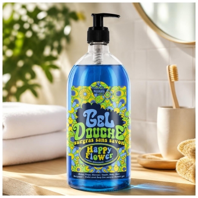 Les Petits Bains de Provence Gel Douche Bergamote Violette Corps et Cheveux 1 L