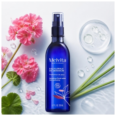 Melvita Eau Florale de Géranium Perfectrice de Peau Bio 200 ml