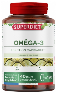 Superdiet Oméga 3 - 120 Capsules