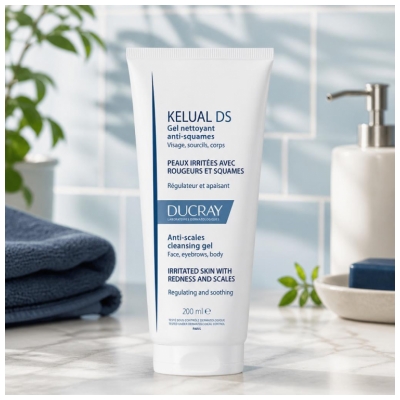 Ducray Kelual DS Gel Nettoyant Anti-Squames Régulateur Apaisant 200 ml