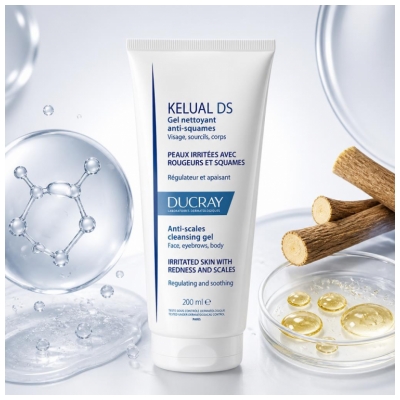 Ducray Kelual DS Gel Nettoyant Anti-Squames Régulateur Apaisant 200 ml