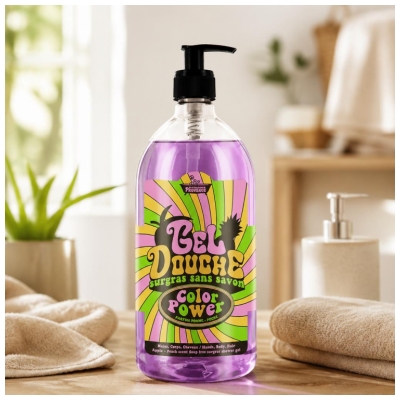 Les Petits Bains de Provence Gel Douche Pomme Pêche Corps et Cheveux 1 L