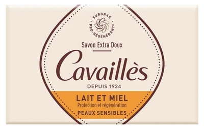 Cavaillès Savon Extra Doux Lait et Miel Peaux Sensibles 250 g
