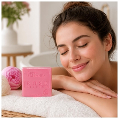 Estipharm Savon de Marseille Rose Pivoine 72% huile 100 g