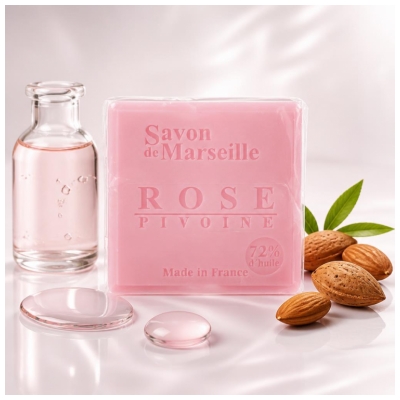 Estipharm Savon de Marseille Rose Pivoine 72% huile 100 g
