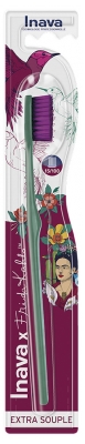 Inava X Frida Khalo Brosse à Dents 15/100 Extra Souple - Couleur : Vert Lierre