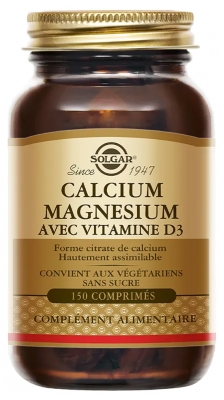 Solgar Calcium Magnesium Zinc 180 Comprimés