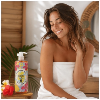 Authentine Douche de Rêve Monoï Des Tropiques Corps Cheveux 1000 ml