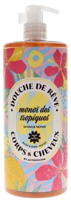 Authentine Douche de Rêve Monoï Des Tropiques Corps Cheveux 1000 ml